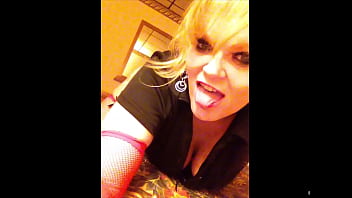 Sexy busty blonde milf plays to the camera