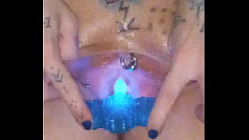 New amateur side show early winter special progress on stretching my piss hole watch my smooth wet pussy cum from the training big natural tits glowstick show watch till the end