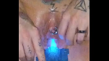 New amateur side show early winter special progress on stretching my piss hole watch my smooth wet pussy cum from the training big natural tits glowstick show watch till the end