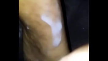 Thick load of cum saturating her feet