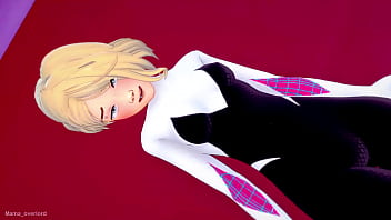Gwen stacy acaba siendo follada vistiendo su traje favorito antes de irse a dormir versi&oacute;n adulta