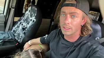 Hot guy and hot blonde hookup in the car Hot guy and hot blonde hookup in the car