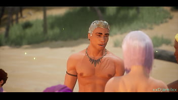 Парень дрочит у манящей попки Среди сиськотряса