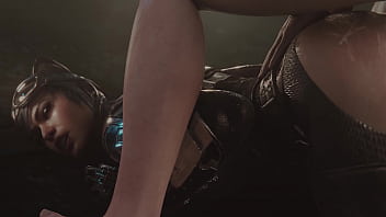 Catwoman taking a big dick up her ass
