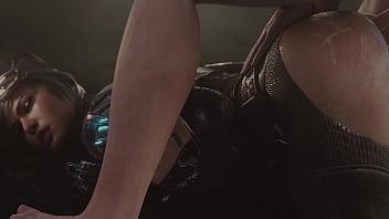 Catwoman taking a big dick up her ass