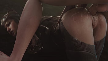 Catwoman taking a big dick up her ass