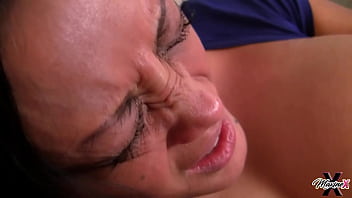 Maxine x makes scott rhodes cum on her tits after she squirted