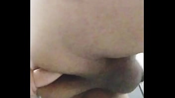 Mexican shemale fucks her ass with big dildo