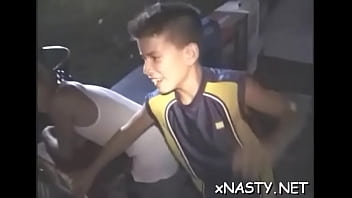 Luscious brunette barely legal christina gets treated good