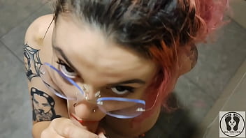 Fucking at public toilet standing doggy fuck facial cumshot