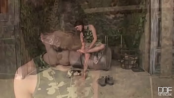 Horny slut uses her hot feet