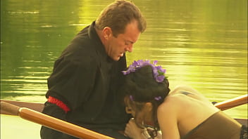 Cytherea's squirting canoe pound down on raging lake rapids