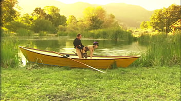 Cytherea's squirting canoe pound down on raging lake rapids