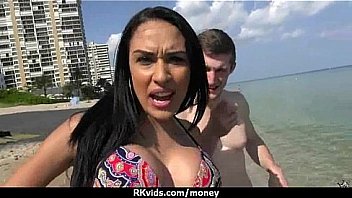 Amateur girl accepts cash for sex from stranger 27