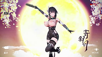 Aether gazer ying zhao hentai undress dance big boobs bouncing mmd 3d yellow hand fan clip
