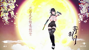 Aether gazer ying zhao hentai undress dance big boobs bouncing mmd 3d yellow hand fan clip