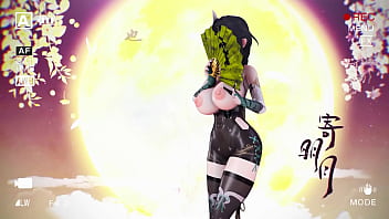 Aether gazer ying zhao hentai undress dance big boobs bouncing mmd 3d yellow hand fan clip
