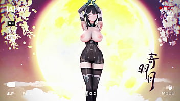 Aether gazer ying zhao hentai undress dance big boobs bouncing mmd 3d yellow hand fan clip