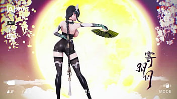 Aether gazer ying zhao hentai undress dance big boobs bouncing mmd 3d yellow hand fan clip