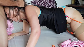 2399eo2 blonde amateur french slut sexy satin black dress satin lingerie fuck in doggystyle rimming blowjob pov