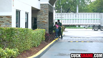 Voyeur husband watching wife cucking him with a stranger