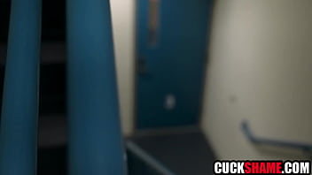 Voyeur husband watching wife cucking him with a stranger