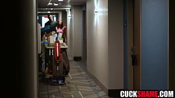 Voyeur husband watching wife cucking him with a stranger