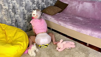 Adult baby mia mimi wet and messy playtime