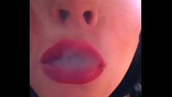 Chubby domme smokes for her