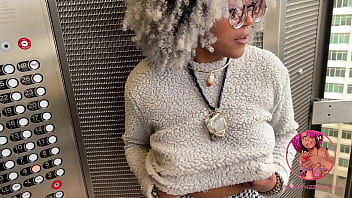 Nerdy ebony public flashing Nerdy ebony public flashing