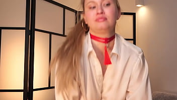 Her blouse is about to fall off