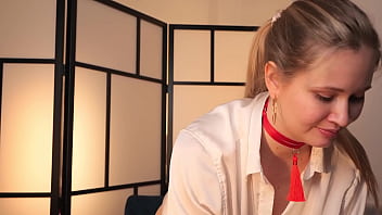 Her blouse is about to fall off