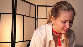 Her blouse is about to fall off