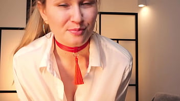 Her blouse is about to fall off