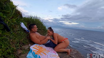 Transei com uma loira gostosa que conheci na praia