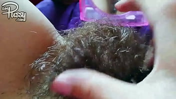Amateur girlfriend with a hairy pussy masturbates opposite a mirror Amateur girlfriend with a hairy pussy masturbates opposite a mirror