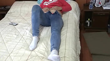 I love putting my hand under my jeans and starting to touch myself i need a cock in my ass