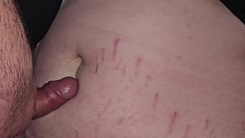 Fuck and cum into her navel belly button