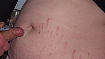 Fuck and cum into her navel belly button