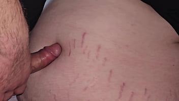 Fuck and cum into her navel belly button