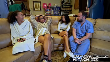 Human guinea pig gets mandatory hitachi orgasms from nurses aria nicole