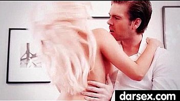 Gorgous babe in stockings tasiting a dick 20