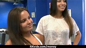 Tight teen fucks a man in front of the camera for cash 17