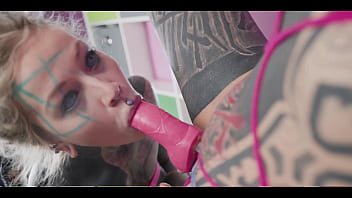 Relentless strap on pounding ends with a soaking squirt