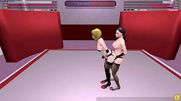 Belle vs asami kyfc sexfight strap on sex fight game video match lesbian