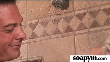 Soapy massage and shower blowjob 6