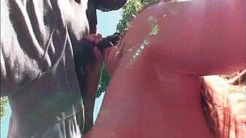 Naughty babe pleasuring huge black dick