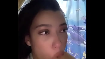 Latina teen deepthroat puke training