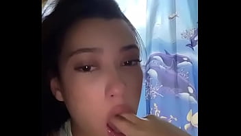 Latina teen deepthroat puke training