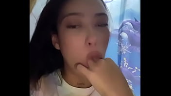 Latina teen deepthroat puke training
